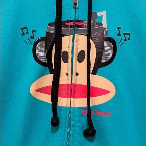 Paul Frank Tops Euc Vintage Hoodie W Drawstring Earphones Size